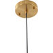 Canada 1 Light 8 inch Gold Single Pendant Lighting Ceiling Light